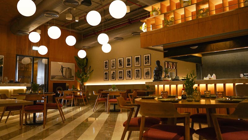 Welcoming atmosphere inside Cafe Rio restaurant